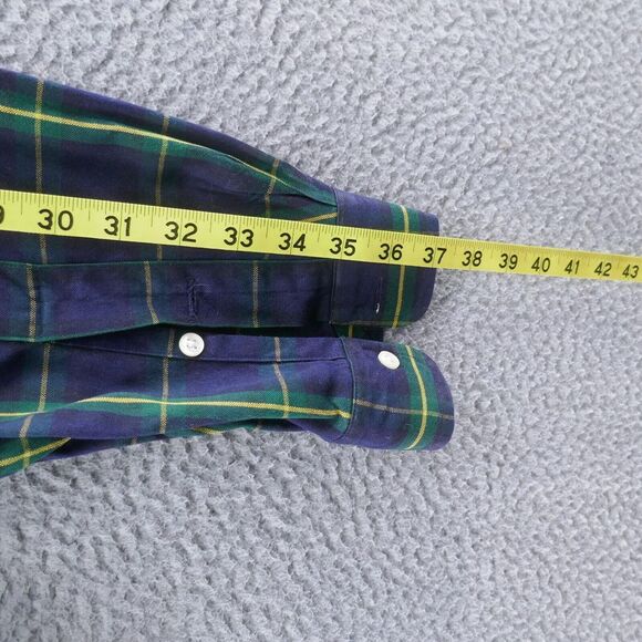 Ralph Lauren Mens Long Sleeve Button Down Shirt XL Blue Green Plaid‎ Casual - Picture 8 of 11